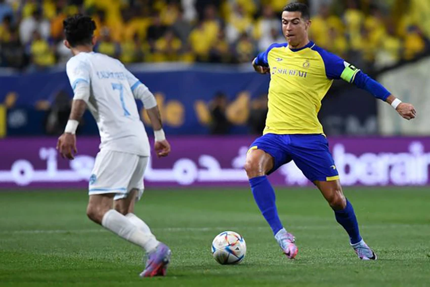 Ronaldo không thể ghi bàn trước đội cuối bảng Al Batin. ẢNH: GETTY