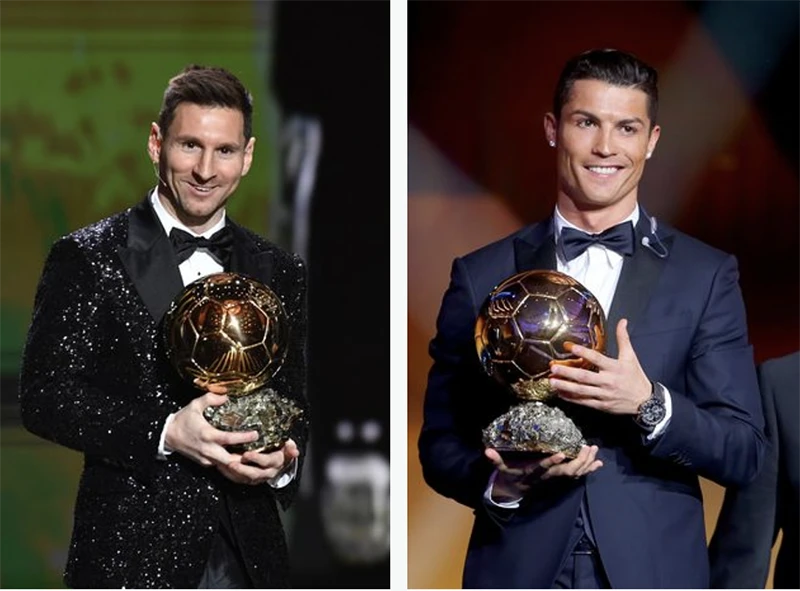 Evra cho rằng Messi có thể giành đến 15 quả bóng vàng thế giới nếu làm việc chăm chỉ như Ronaldo. ẢNH: GETTY