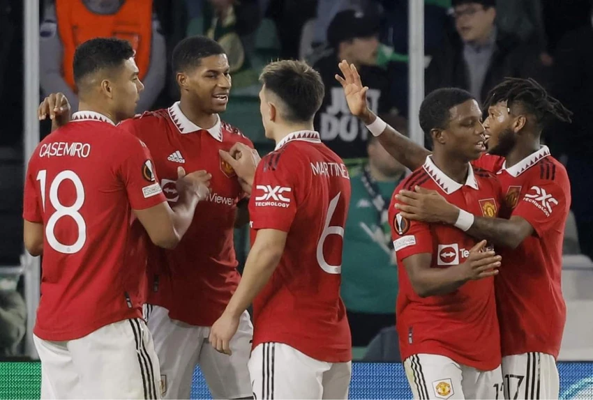 Thắng lợi 1-0 đủ giúp MU tiến vào tứ kết Europa League. Ảnh: Getty