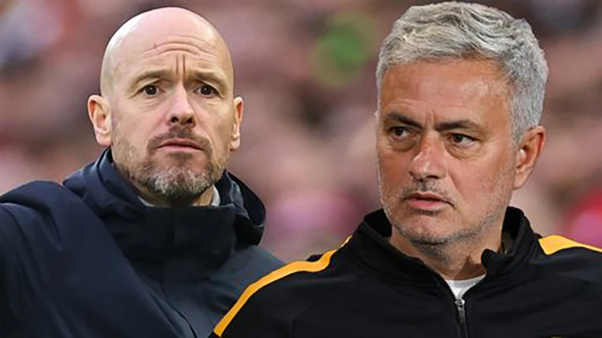 Mourinho và Ten Hag liệu có đối đầu với nhau ở chung kết Europa League mùa này? ẢNH: MIRROR Mourinho và Ten Hag liệu có đối đầu với nhau ở chung kết Europa League mùa này? ẢNH: MIRROR