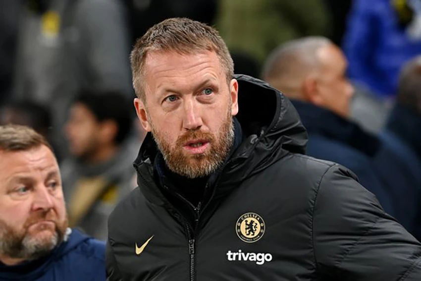 Graham Potter chỉ thắng 12 trong hơn 30 trận dẫn dắt Chelsea. ẢNH: GETTY Graham Potter chỉ thắng 12 trong hơn 30 trận dẫn dắt Chelsea. ẢNH: GETTY