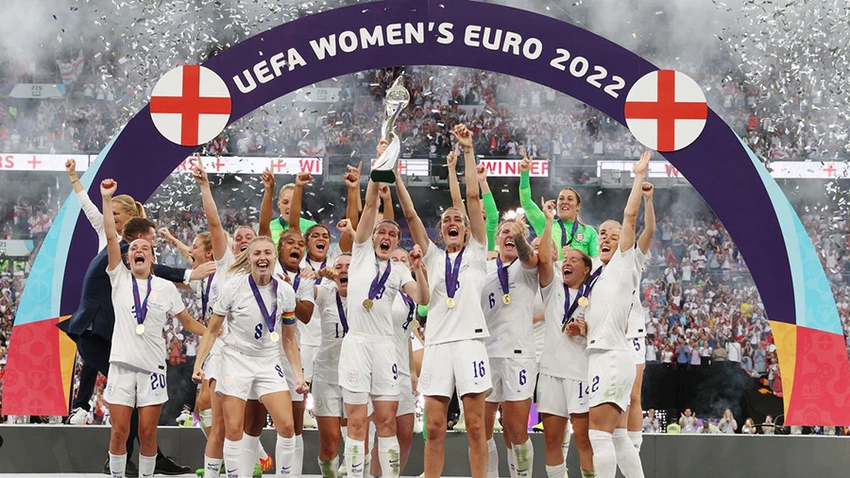 Đội tuyển nữ Anh vô địch Euro 2022 đứng đầu Top 30 khoảnh khắc vĩ đại nhất lịch sử thể thao. ẢNH: GETTY