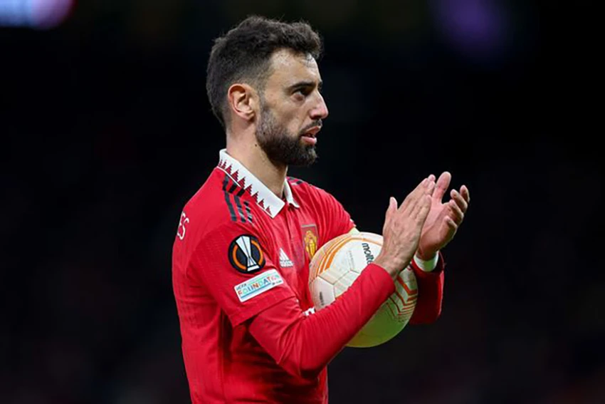 Bruno Fernandes đạt cột mốc đáng nhớ, chỉ sau Lionel Messi. ẢNH: GETTY Bruno Fernandes đạt cột mốc đáng nhớ, chỉ sau Lionel Messi. ẢNH: GETTY