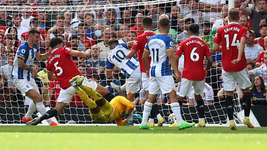 Maguire cũng không thể đối đầu với Brighton vì án treo giò. ẢNH: GETTY Maguire cũng không thể đối đầu với Brighton vì án treo giò. ẢNH: GETTY