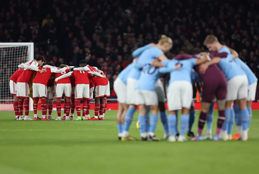 Man City được cho là sẽ vượt mặt Arsenal vào giờ chót để vô địch Premier League. ẢNH: GETTY Man City được cho là sẽ vượt mặt Arsenal vào giờ chót để vô địch Premier League. ẢNH: GETTY