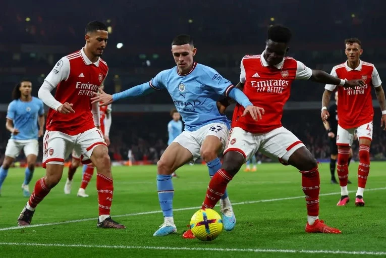 Man City có chiến thắng khá dễ dàng ở trận lượt đi khi hai đội gặp nhau ở trên sân Emirates. Ảnh: Getty