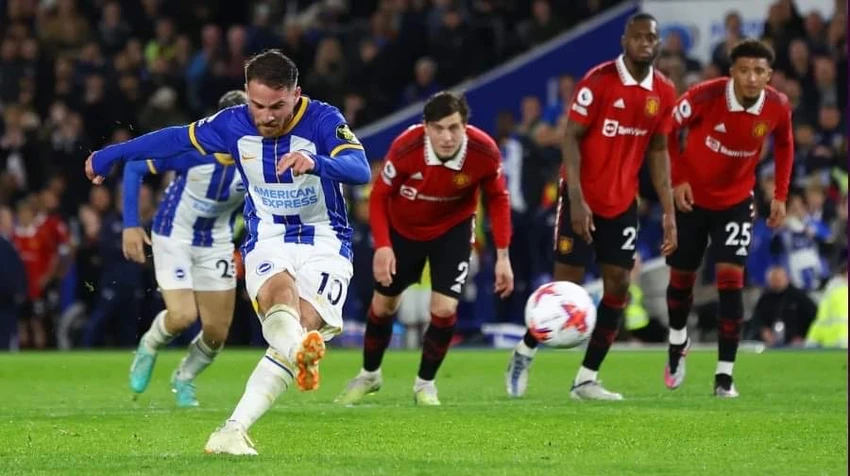 Bàn thắng trên chấm 11m của Mac Allister giúp Brighton mang về 3 điểm quý giá. Ảnh: Getty Bàn thắng trên chấm 11m của Mac Allister giúp Brighton mang về 3 điểm quý giá. Ảnh: Getty