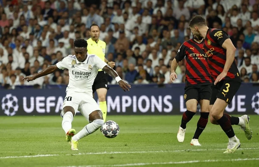 Dù có lợi thế dẫn trước bằng bàn thắng của Vinicius nhưng Real không thể bảo vệ thành công tỷ số này. Ảnh: Reuters Dù có lợi thế dẫn trước bằng bàn thắng của Vinicius nhưng Real không thể bảo vệ thành công tỷ số này. Ảnh: Reuters