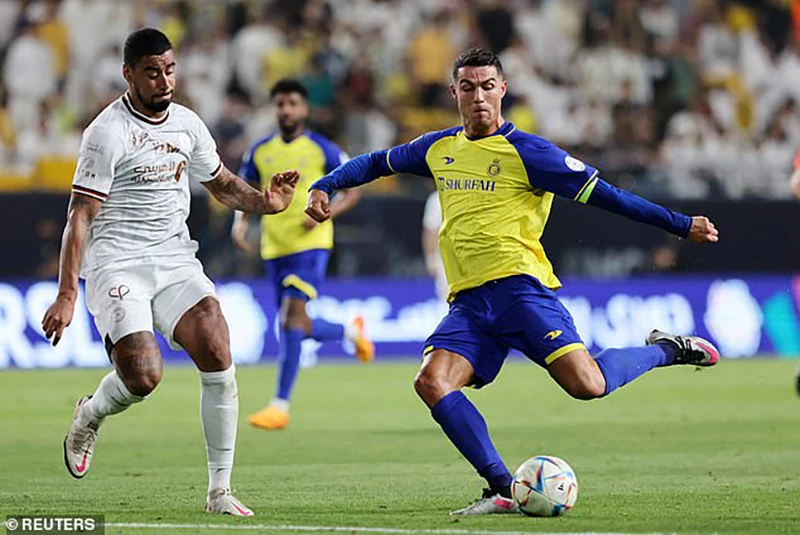Ronaldo đã ghi được 14 bàn thắng tại giải Saudi Arabia. ẢNH: REUTERS Ronaldo đã ghi được 14 bàn thắng tại giải Saudi Arabia. ẢNH: REUTERS