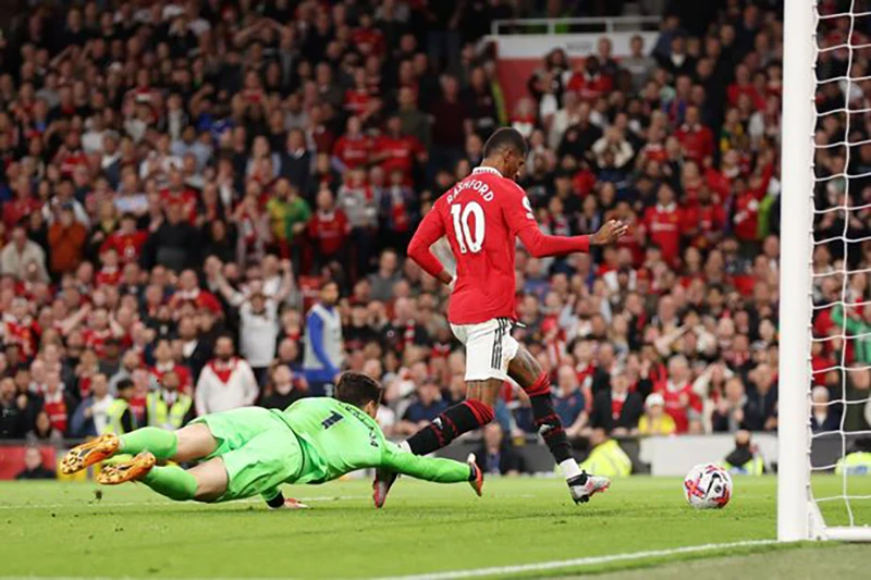 Rashford ghi bàn thứ 30 cho MU ở mùa này. ẢNH: GETTY Rashford ghi bàn thứ 30 cho MU ở mùa này. ẢNH: GETTY
