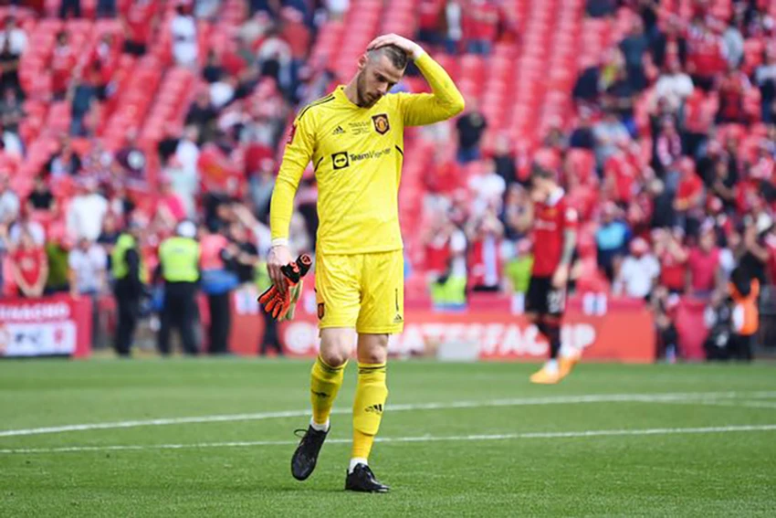 De Gea có màn trình diễn kém thuyết phục trong trận chung kết FA Cup. ẢNH: GETTY