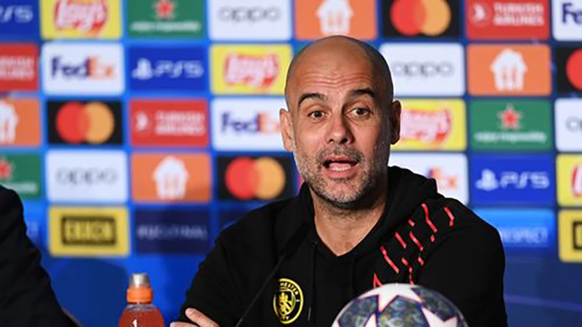 Pep Guardiola đang đứng trước thời khắc làm nên lịch sử cùng Man City. ẢNH: GETTY