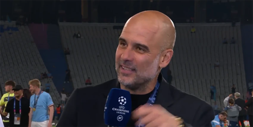 Pep nói vui đây là Champions League là "chiếc cúp chết tiệt rất khó giành được". ẢNH: GETTY Pep nói vui đây là Champions League là "chiếc cúp chết tiệt rất khó giành được". ẢNH: GETTY