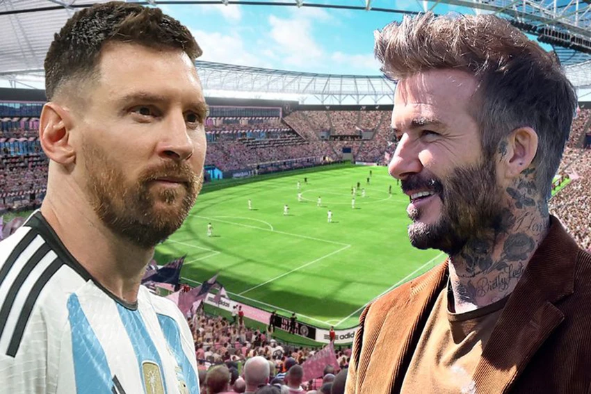 Beckham có kịp chứng kiến Messi thi đấu cho Inter Miami trên sân vận động tỉ đô? ẢNH: MIRROR Beckham có kịp chứng kiến Messi thi đấu cho Inter Miami trên sân vận động tỉ đô? ẢNH: MIRROR