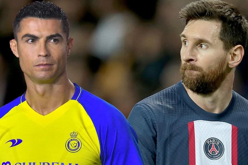 Ronaldo cùng Messi tạo nên cuộc cạnh tranh vĩ đại và thú vị nhất lịch sử bóng đá thế giới. ẢNH: MIRROR