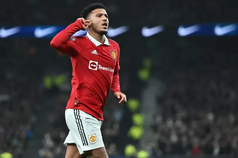 Jadon Sancho từng được MU hứa sẽ trao áo số 7 cho anh. ẢNH: GETTY Jadon Sancho từng được MU hứa sẽ trao áo số 7 cho anh. ẢNH: GETTY