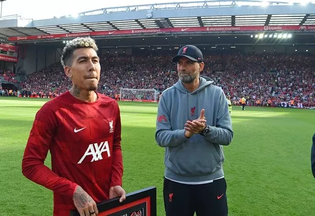 Liverpool vinh danh Firmino trên sân Anfield. ẢNH: GETTY Liverpool vinh danh Firmino trên sân Anfield. ẢNH: GETTY