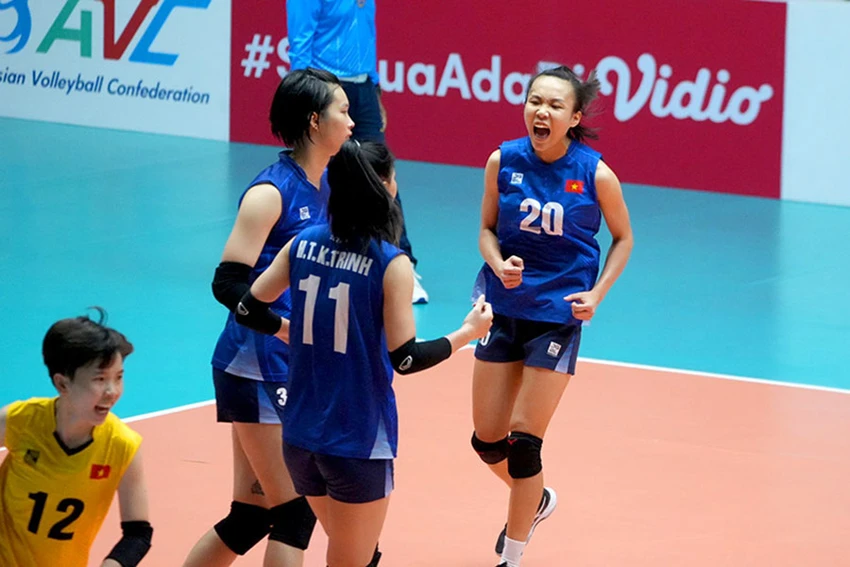 Đội tuyển bóng chuyền nữ Việt Nam xuất sắc vô địch AVC Challenge Cup 2023. ẢNH: LIÊN ĐOÀN BÓNG CHUYỀN VIỆT NAM - VFV Đội tuyển bóng chuyền nữ Việt Nam xuất sắc vô địch AVC Challenge Cup 2023. ẢNH: LIÊN ĐOÀN BÓNG CHUYỀN VIỆT NAM - VFV