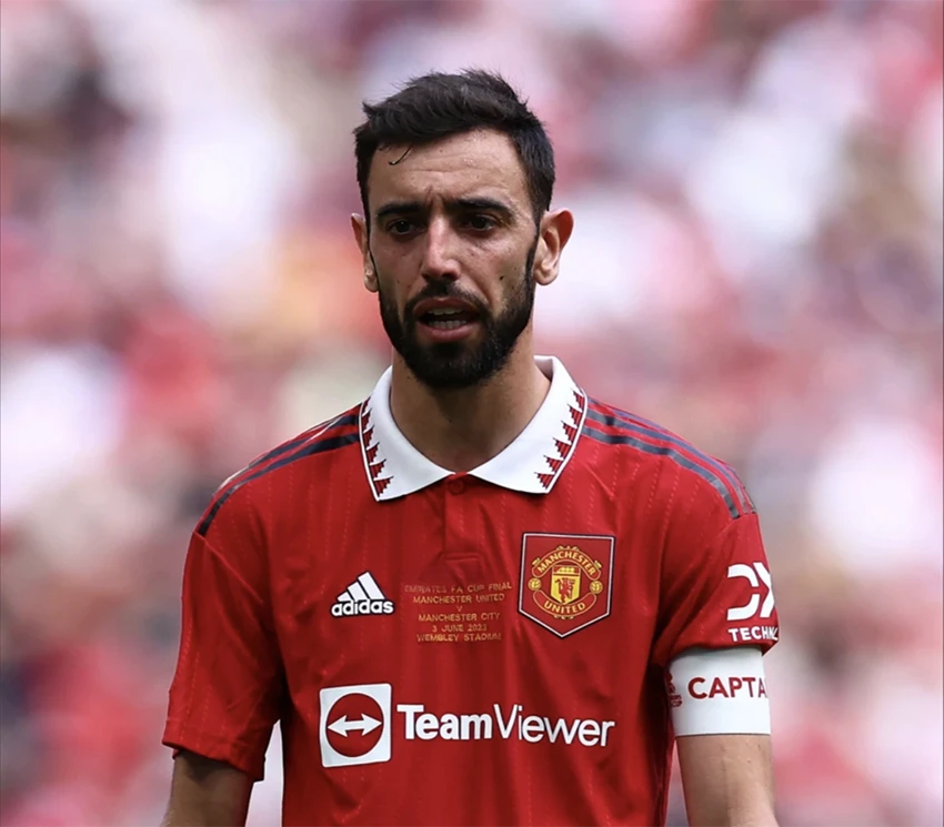 Bruno Fernandes tập luyện chung cùng Declan Rice ở Bồ Đào Nha. ẢNH: GETTY