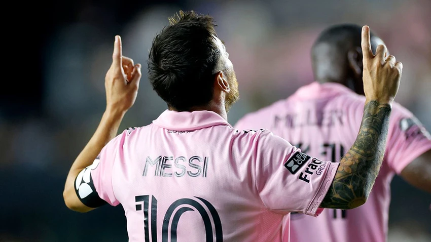 Messi ghi 5 bàn chỉ sau 3 trận đầu tiên chơi cho Inter Miami. ẢNH: GETTY Messi ghi 5 bàn chỉ sau 3 trận đầu tiên chơi cho Inter Miami. ẢNH: GETTY