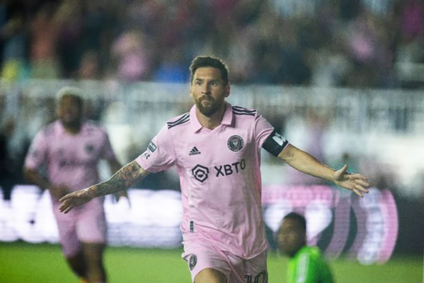 Lionel Messi liên tục "nổ súng" trong màu áo Inter Miami. ẢNH: GETTY Lionel Messi liên tục "nổ súng" trong màu áo Inter Miami. ẢNH: GETTY