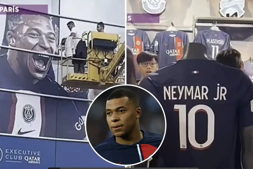 PSG tiếp tục có những động thái mới gây sức ép lên Kylian Mbappe. ẢNH: SUN SPORTS