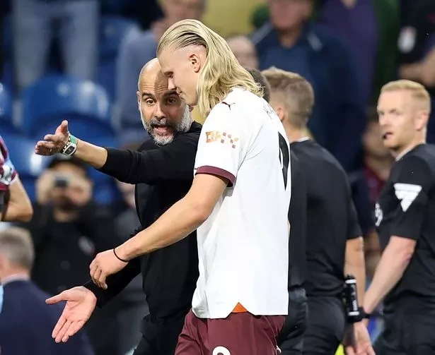 Haaland nói rất vui khi được làm việc cùng Pep Guardiola. ẢNH: GETTY Haaland nói rất vui khi được làm việc cùng Pep Guardiola. ẢNH: GETTY