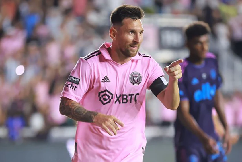 Messi ghi 8 bàn chỉ sau 5 trận đầu tiên thi đấu cho Inter Miami. ẢNH: GETTY Messi ghi 8 bàn chỉ sau 5 trận đầu tiên thi đấu cho Inter Miami. ẢNH: GETTY