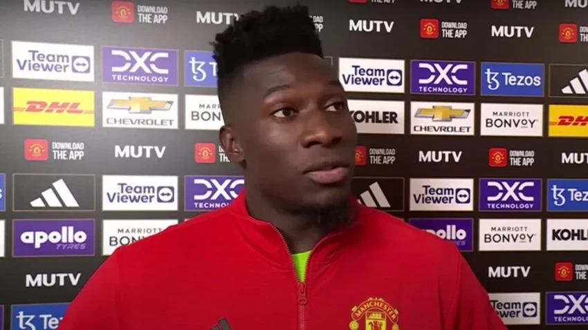 Onana giải thích về tình huống anh tạo tranh cãi trong trận đấu. ẢNH: MANCHESTER UNITED Onana giải thích về tình huống anh tạo tranh cãi trong trận đấu. ẢNH: MANCHESTER UNITED