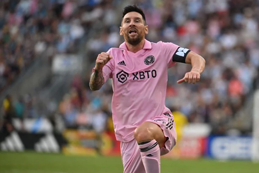 Messi ghi 9 bàn chỉ sau 6 trận chơi cho Inter Miami. ẢNH: GETTY Messi ghi 9 bàn chỉ sau 6 trận chơi cho Inter Miami. ẢNH: GETTY