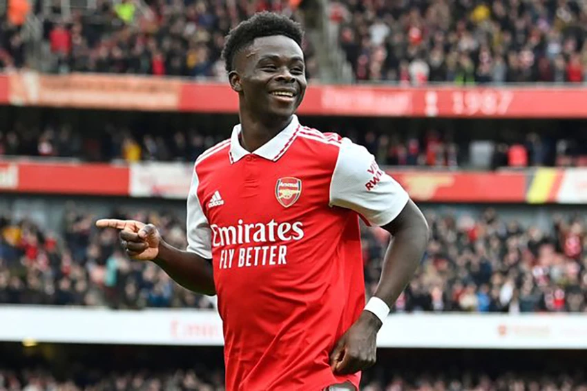 Saka rất xuất sắc trong màu áo Arsenal. ẢNH: GETTY Saka rất xuất sắc trong màu áo Arsenal. ẢNH: GETTY
