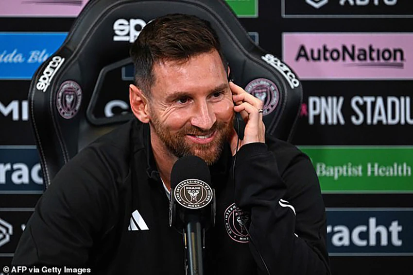 Messi hạnh phúc ở Inter Miami. ẢNH: GETTY Messi hạnh phúc ở Inter Miami. ẢNH: GETTY