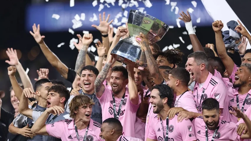 Messi vô địch Leagues Cup cùng Inter Miami với tư cách đội trưởng đội bóng. ẢNH: GETTY