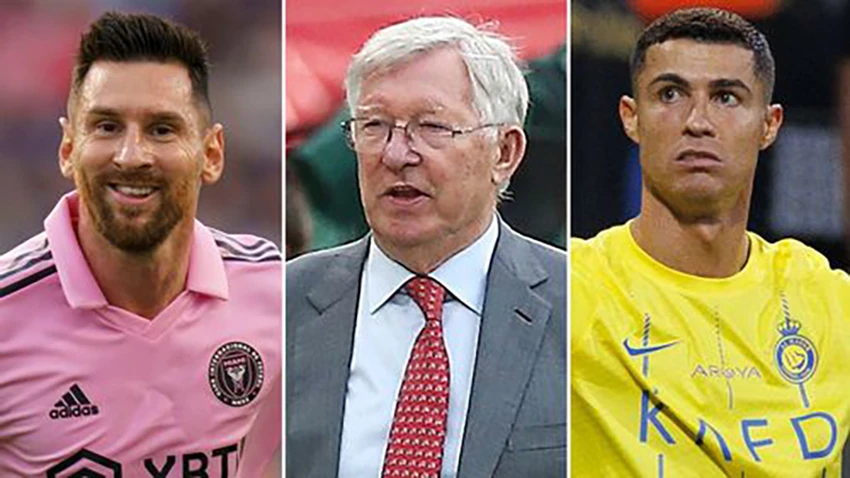 Messi chứng minh Sir Alex Ferguson đã sai khi so sánh anh với Ronaldo. ẢNH: MIRROR