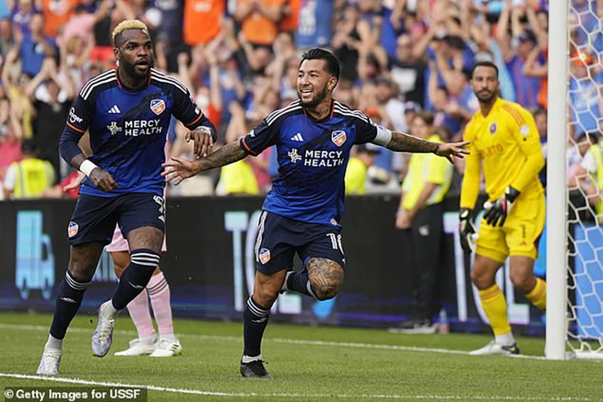 Cincinnati vượt lên dẫn trước Inter Miami 2-0. ẢNH: GETTY