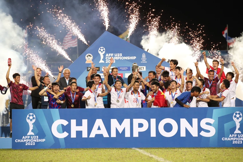 U-23 Việt Nam vô địch U-23 Đông Nam Á. ẢNH: ANH THỎA U-23 Việt Nam vô địch U-23 Đông Nam Á. ẢNH: ANH THỎA
