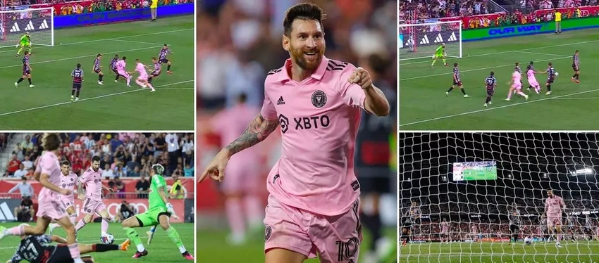Chỉ có thiên tài Messi mới nhìn thấy một đường chuyền như vậy. ẢNH: DAILY STAR Chỉ có thiên tài Messi mới nhìn thấy một đường chuyền như vậy. ẢNH: DAILY STAR