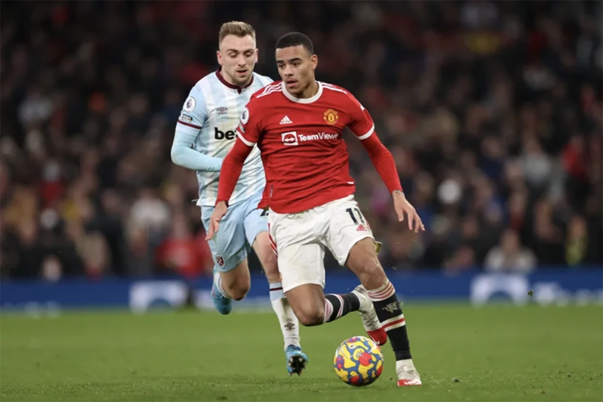 Lần cuối cùng Greenwood ra sân thi đấu là trận MU thắng West Ham 1-0 vào tháng 1-2022. ẢNH: GETTY Lần cuối cùng Greenwood ra sân thi đấu là trận MU thắng West Ham 1-0 vào tháng 1-2022. ẢNH: GETTY