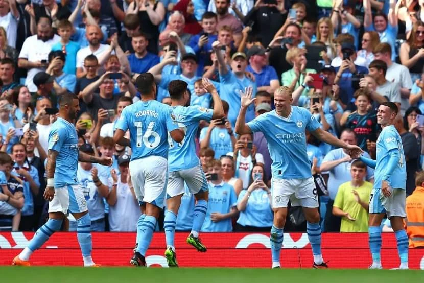 Erling Haaland tỏa sáng với hat-trick vào lưới Fulham. Ảnh: Getty Erling Haaland tỏa sáng với hat-trick vào lưới Fulham. Ảnh: Getty