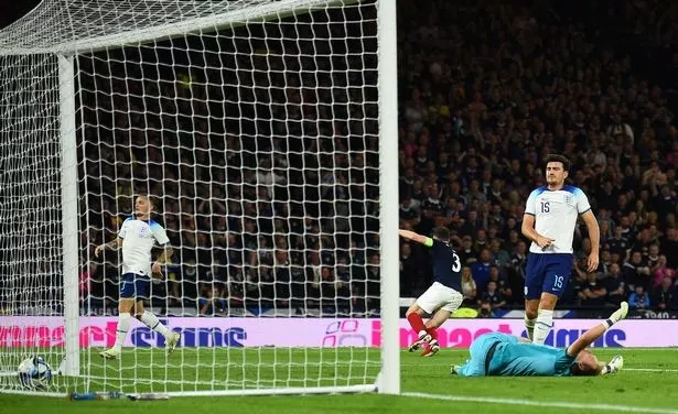Bàn phản lưới nhà của Harry Maguire. ẢNH: GETTY Bàn phản lưới nhà của Harry Maguire. ẢNH: GETTY