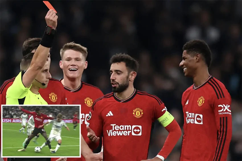 manchester united, copenhagen, rashford, THẺ ĐỎ CỦA RASHFORD