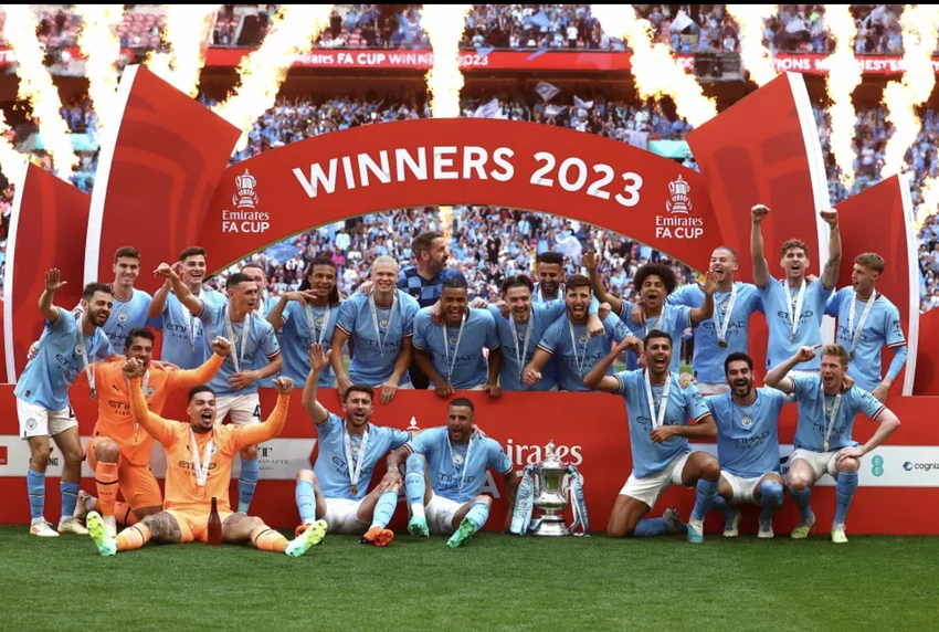 Man City là nhà vô địch FA Cup mùa trước. ẢNH: GETTY