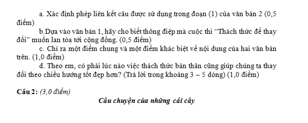 Gợi ý giải đề thi môn Văn tuyển sinh lớp 10 tại TP.HCM ảnh 2 Gợi ý giải đề thi môn Văn tuyển sinh lớp 10 tại TP.HCM ảnh 2