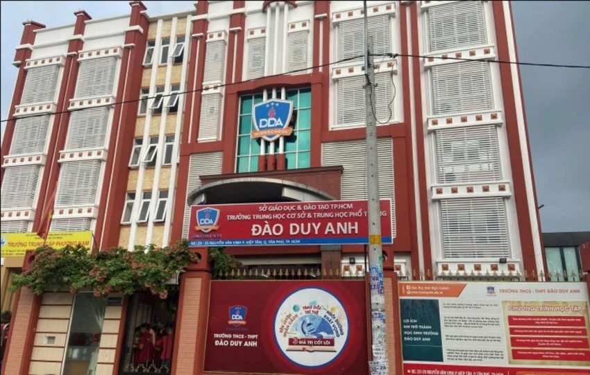 Trường THCS - THPT Đào Duy Anh. Ảnh: Website trường Trường THCS - THPT Đào Duy Anh. Ảnh: Website trường