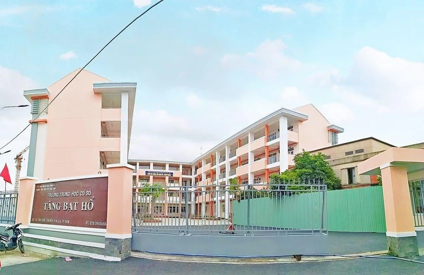 Trường THCS Tăng Bạt Hổ, quận 4. Ảnh: Website trường Hiệu trưởng Trường THCS Tăng Bạt Hổ, quận 4 bị cách chức