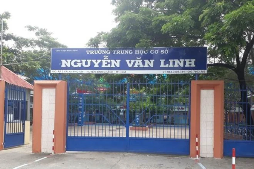 Trường THCS Nguyễn Văn Linh, huyện Bình Chánh. Ảnh: WEBSITE TRƯỜNG Trường THCS Nguyễn Văn Linh, huyện Bình Chánh. Ảnh: WEBSITE TRƯỜNG