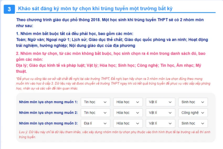 đăng ký tuyển sinh vào lớp 10