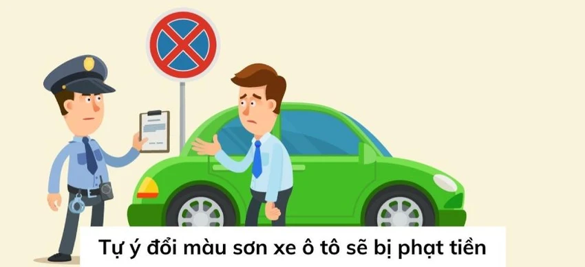Các chủ xe cần làm hồ sơ đăng ký thay đổi màu sơn để tránh bị phạt tiền. (Ảnh minh hoạ) Các chủ xe cần làm hồ sơ đăng ký thay đổi màu sơn để tránh bị phạt tiền. (Ảnh minh hoạ)