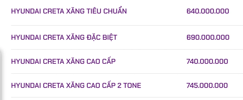Hyundai Creta là tân binh thuộc phân khúc B-SUV. Hyundai Creta là tân binh thuộc phân khúc B-SUV.