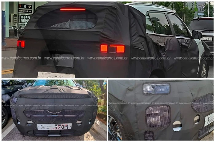 Những hình ảnh của Creta bản thử nghiệm được bắt gặp. Ảnh: Autocarindia Những hình ảnh của Creta bản thử nghiệm được bắt gặp. Ảnh: Autocarindia